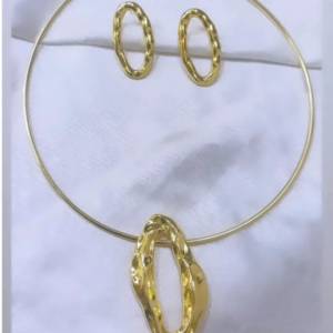 Conjunto Colar + Brinco Modelo Orgânico