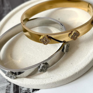 Bracelete Trevo da Sorte Folheado