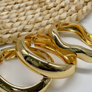 Trio de Braceletes Dourado