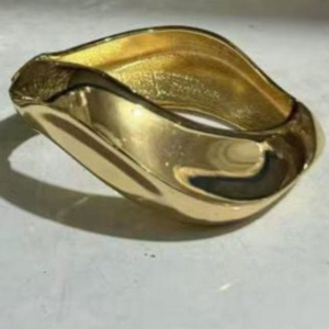 Bracelete Ondulado Banhado