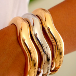 Bracelete Fino Ondulado Moda 2025