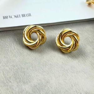 Brinco Elegante Moda Pequeno Dourado Rosca