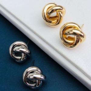 Brinco Pequeno Rosquinha Folheado Tendência