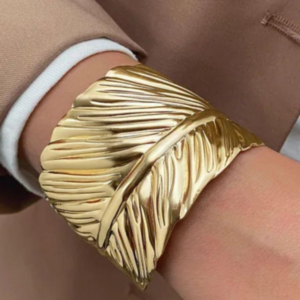 Bracelete Folheado Grande Folha