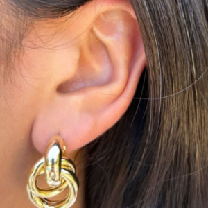 Brinco Minimalista Moda Nó