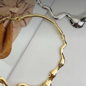 Colar Banhado Feminino Moda Ondinhas