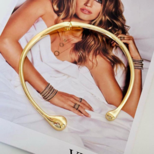 Bracelete Feminino Ajustável no Braço com Pedra