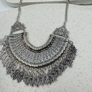 Colar Prata Grande Boho Chic