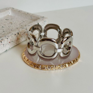 Bracelete Dourado Elo Vazado