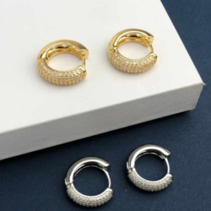 Brinco Argolinha Pequena com Zircônia