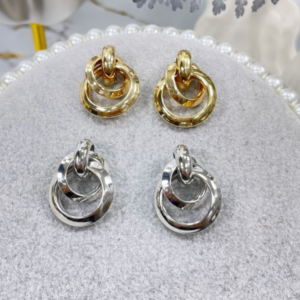 Brinco Nó Duplo Folheado