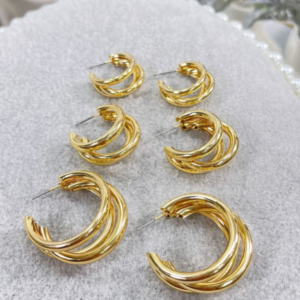 Brinco Argola Tripla