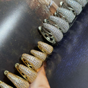 Trio de Argolas Cravejadas