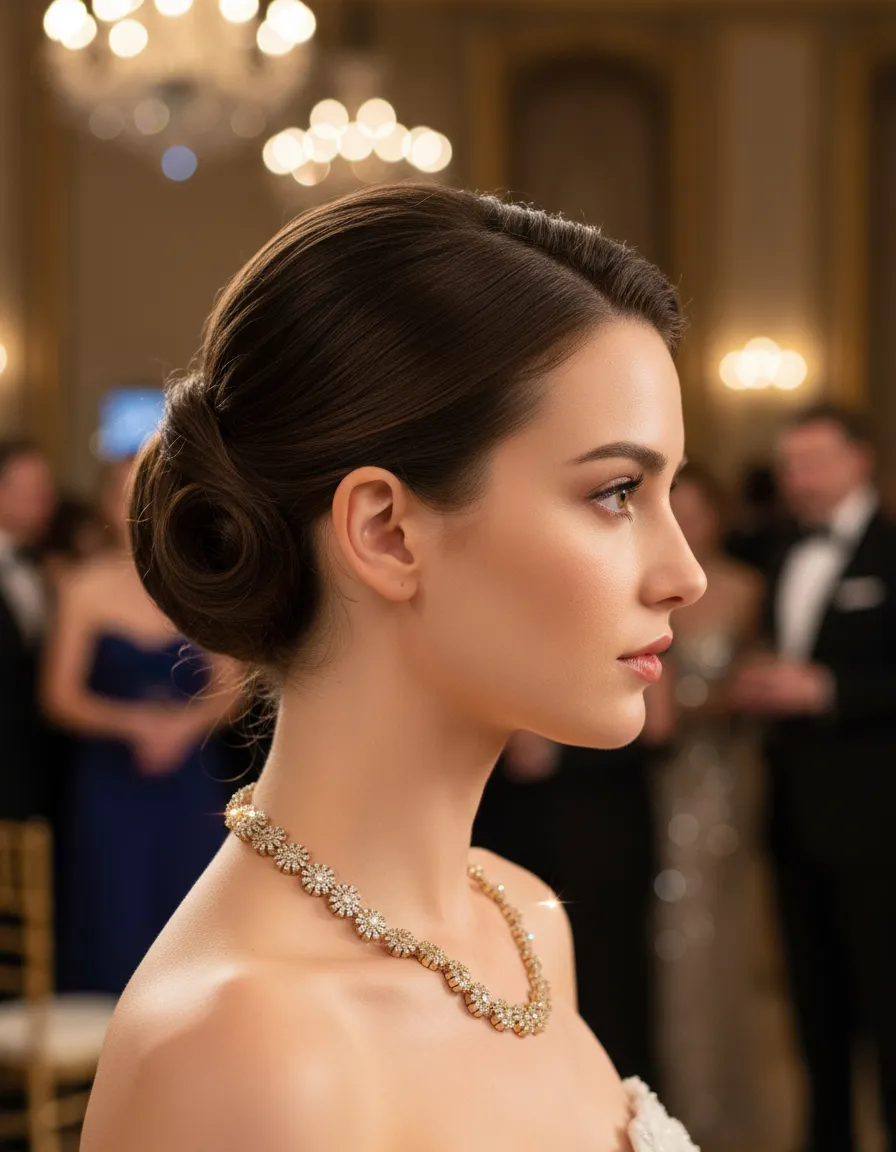 Colar Feminino Elegante com Cristal Prata e Dourado Design Sofisticado - Image 12