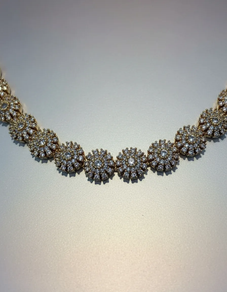 Colar Feminino Elegante com Cristal Prata e Dourado Design Sofisticado - Image 10