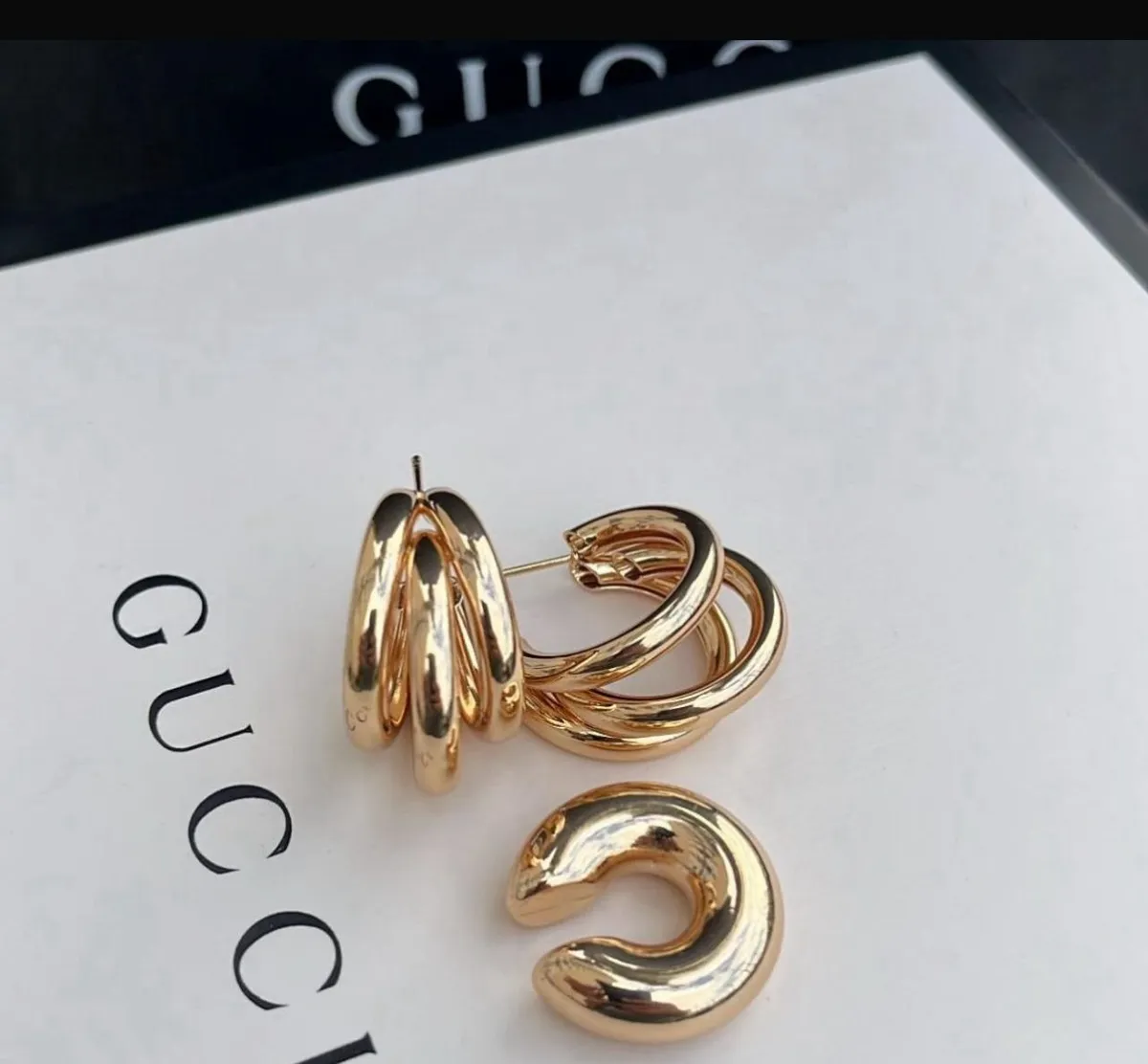 Kit Brinco Argola Tripla + Piercing Fake Banhado Dourado