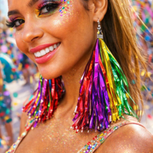 Kit 3 Unidades Brincos Fita Coloridos para Carnaval Atacado